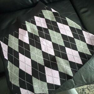 Papaya Black Argyle Pencil Skirt